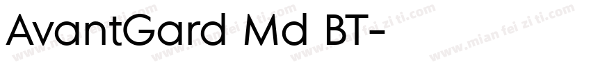 AvantGard Md BT字体转换